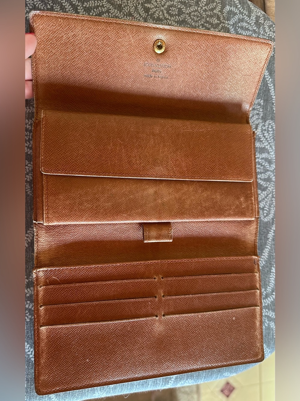 Louis Vuitton Monogram Canvas Folded Wallet in Brown and Gold-tone - Picture 3 of 6